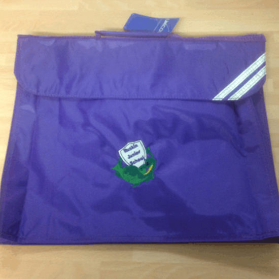 School book bag with logo